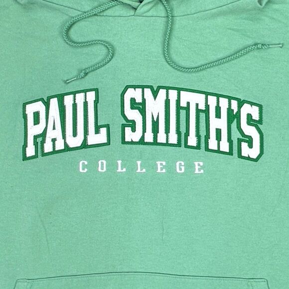 Vintage Champion Paul Smith’s College Drawstring Hoodie - Size XXL - Picture 2 of 6